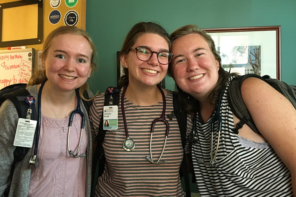 BSN Class of 2022 students get their first stethoscopes during second year!
